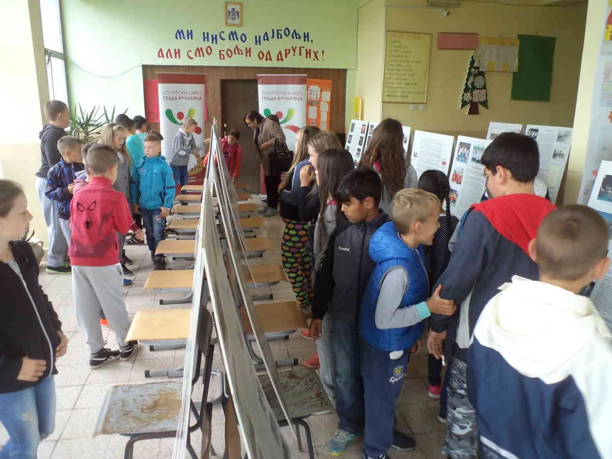 25.05.2017 izložba "Istorija kruševačkog sporta" gostovala u OŠ"Žabare" u Žabaru