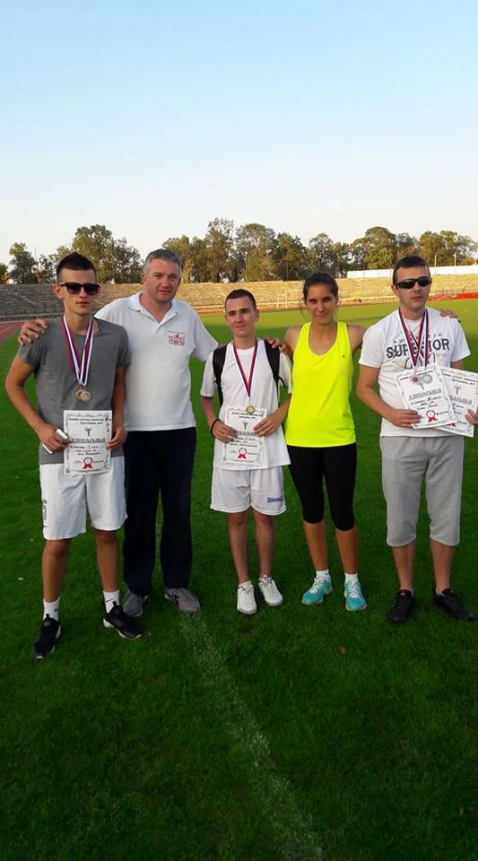10.09.2017 pet medalja na atletskom državnom prvenstvu za slepe i slabovide sportiste Sportskog saveza osoba sa invaliditetom Kruševaca